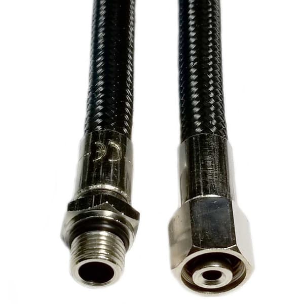 Metalsub Regulator Flex Hose Male 1/2´´ Unf Musta 213 cm