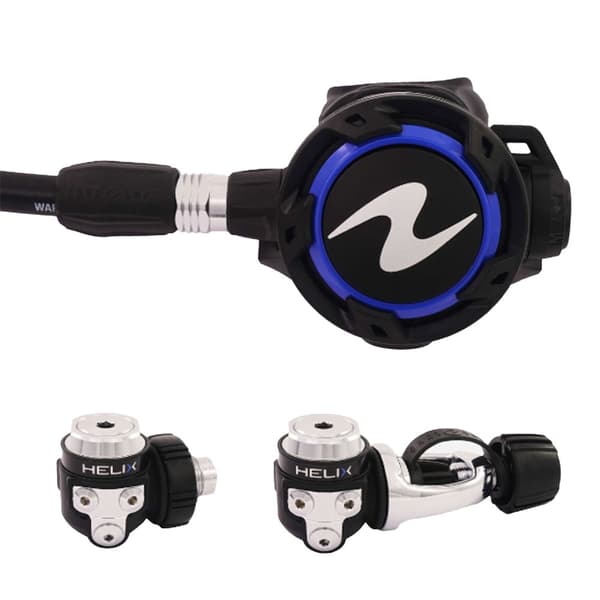 Aqualung Regulator Set Helix Yoke Silver