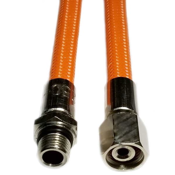 Metalsub Regulator Flex Hose Male 1/2´´ Unf Orange 152 cm