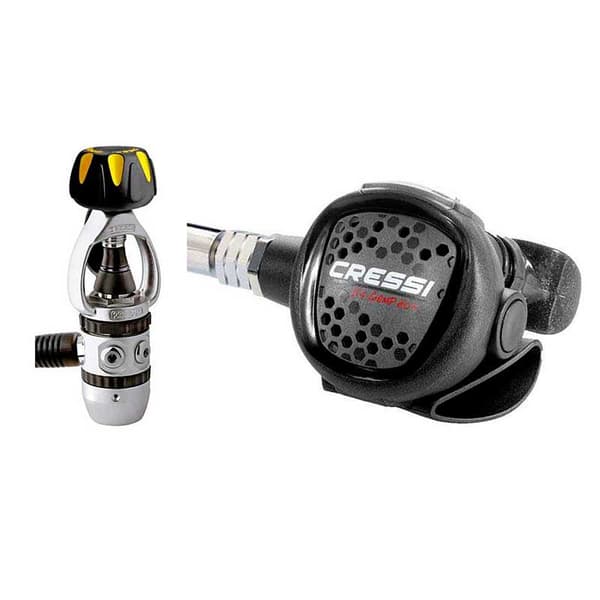 Cressi Regulator Sæt Xs Compact Ac2 Int Sort,Søvfarvet