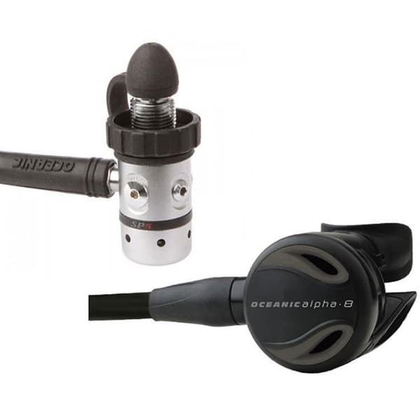 Oceanic Regulator Set Alpha 8 Sp5 Din Svart,Silver