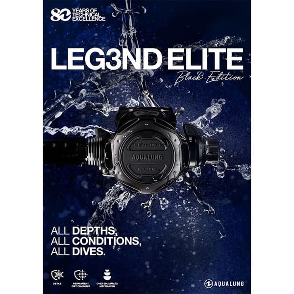 Aqualung Regulator Int + Otte Legend Elite Black Edition Søvfarvet