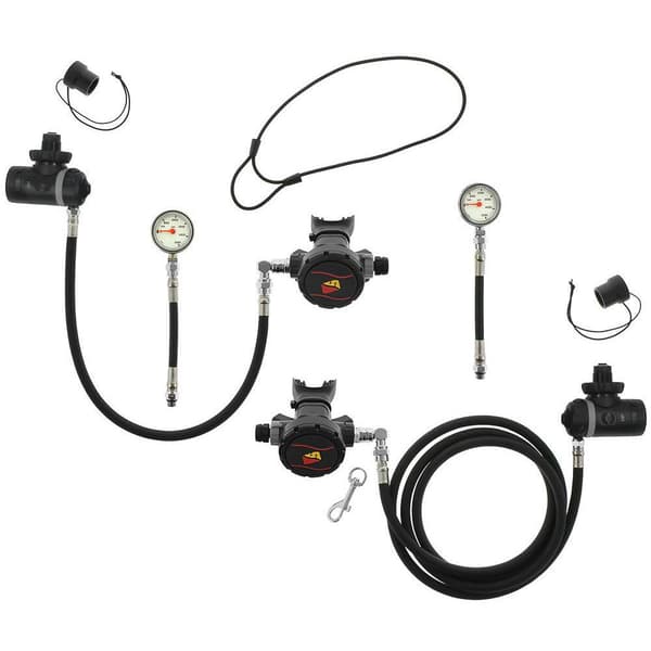 Dive Rite Säädinsarja Xt1/xt2 Sidemount Rl Din Bar Musta