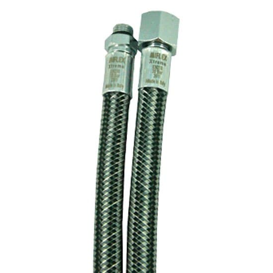 Miflex Högflexibel Lp-regulatorslang Unf 3/8 Silver 80 cm