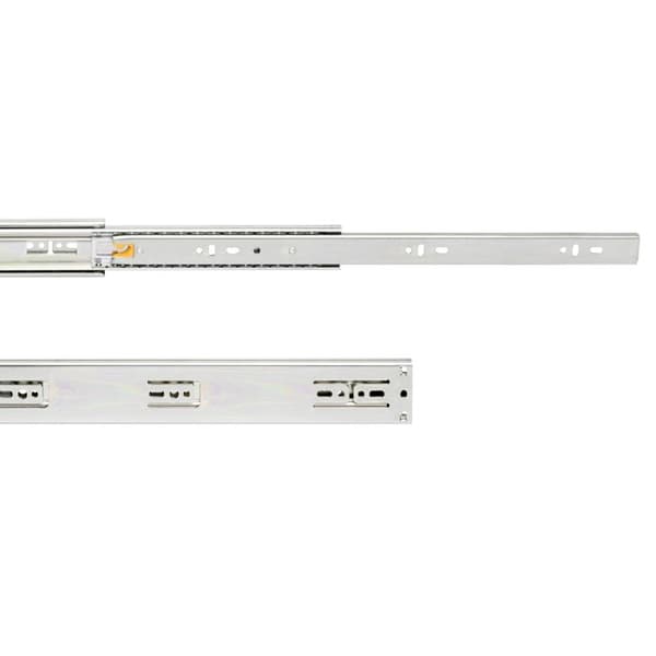 Emuca Slidset för helförlängning av kullagerlådor, höjd 45 mm, längd 400 mm, Stål, Förzinkat