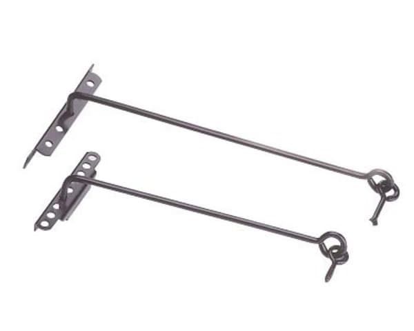 Rackkrok med handtag MERMIER SA - Skall skruvas - Ø8 mm - Svart katafores - L.330 mm - 320332