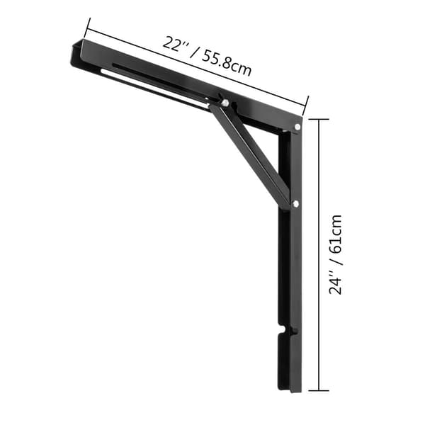2st 500lbs kapacitet 24" kraftiga hopfällbara hyllfästen i stål, platsbesparande design, lättinstallerad, olika användningsställen