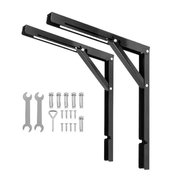 2st 500lbs kapacitet 24" kraftiga hopfällbara hyllfästen i stål, platsbesparande design, lättinstallerad, olika användningsställen