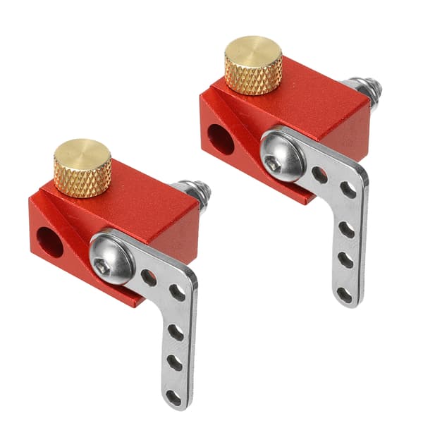 Uppgraderad all aluminiumlegering justerbar träbearbetningsborrguide med 8 st förlängningsstänger flipstopp och skiftnyckel