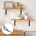 Miniatyrbild 3 av 6: Väggmonterad hyllkonsol - 8 St Etagere Väggmonterad - Hyllstöd - 200x120mm, Svart