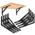 Miniatyrbild 1 av 6: Väggmonterad hyllkonsol - 8 St Etagere Väggmonterad - Hyllstöd - 200x120mm, Svart