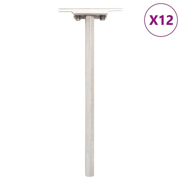 Konsoler för flytande hyllplan 12st osynlig Ø12x200 mm kolstål