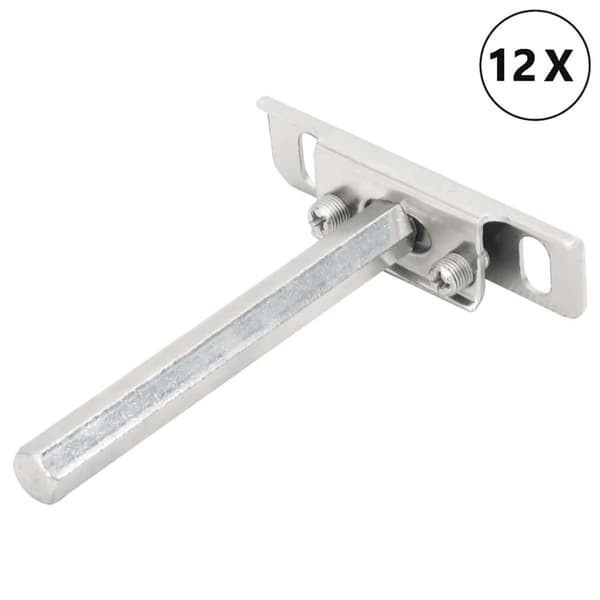 Konsoler för flytande hyllplan 12st osynlig Ø12x100 mm kolstål