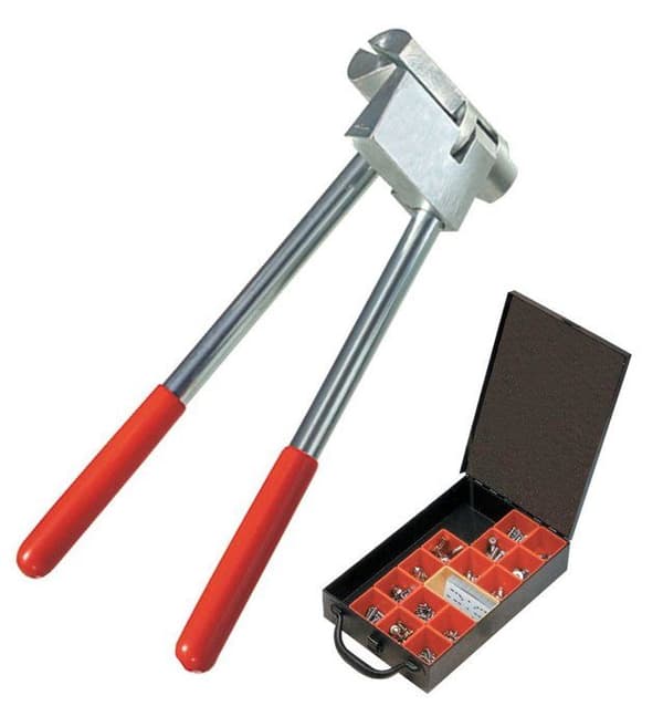 Fästfäste - monteringskloss - Fischer hörnkoppling - 507911 - quick-fix system, grå/röd