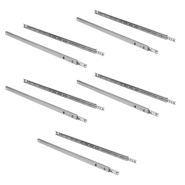 "Dragningar för lådor - EMUCA - Paket med 5 set - Höjd 17mm - Djup 310mm - Partiell dragning - Förzinkad"