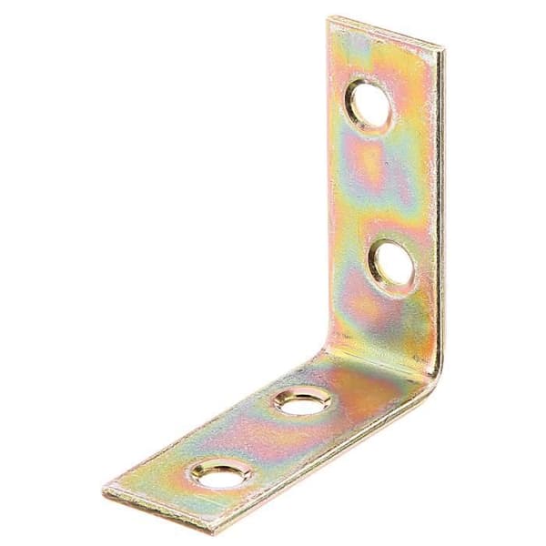 Stolskena - GC - 40x40x15 mm - Galvaniserat stål - Pack om 12 - 4 hål på 4,5 mm