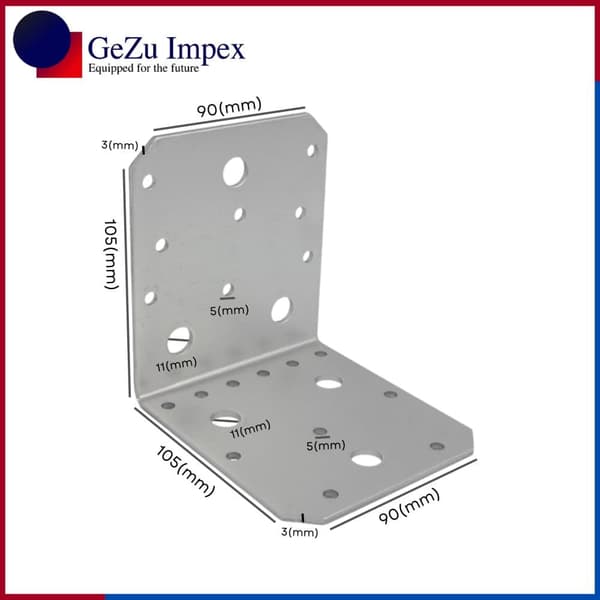 Vinkelbeslag 105x105x90x3 mm, 28 st