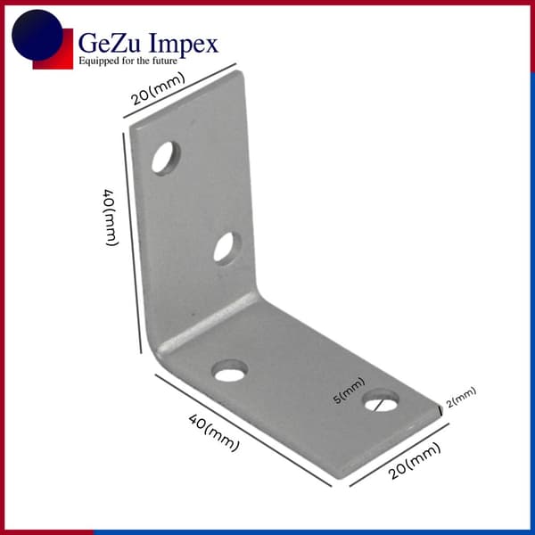 Naulalevykulma 40x40x20x2 mm, 28 kpl