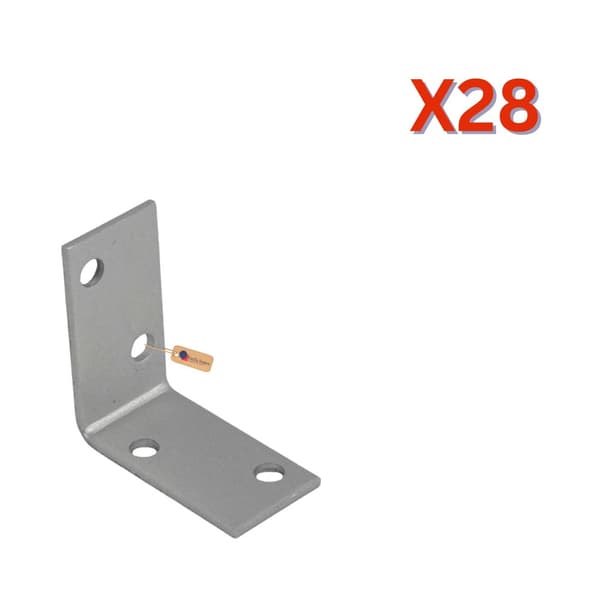 Naulalevykulma 40x40x20x2 mm, 28 kpl