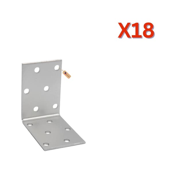 Naulalevykulma 60x60x40x2.5 mm, 18 kpl