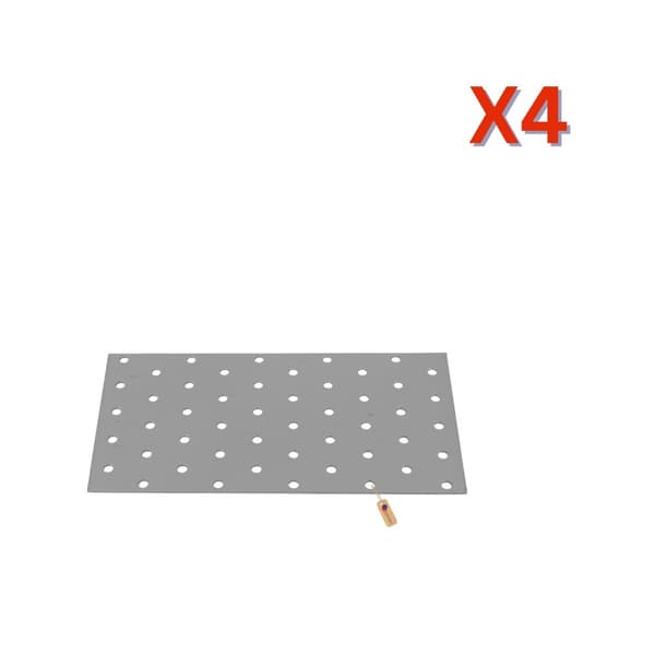 Hullplater 200x100x2 mm, 4 stk