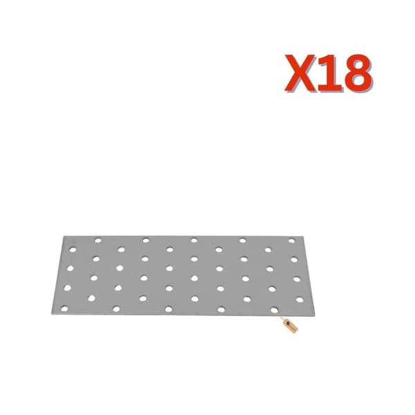 Hullplader 300x120x2 mm, 18 stk