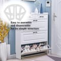 Miniatyrbild 4 av 5: 1 par Skoskåp Hylla Hem Plast Hållad Tvålagers Rack Skor Lådskåp Gångjärn för Skohylla, Hylla, Skåp