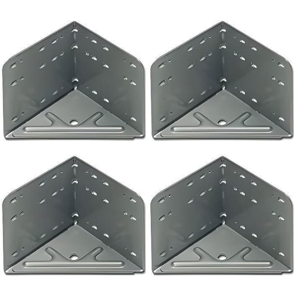 Sänghörnfäste - Secotec - Vas203 - Silvergrått stål - Set om 4 - 115 x 115 x 133 mm
