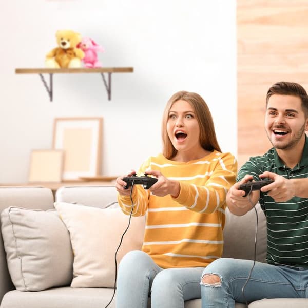 Relaxdays gjutjärnshyllfäste, set om 2, antik stil kedjemönster, väggfäste för hylla, rostig brun