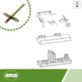 Miniatyrbild 2 av 4: Fästfäste - monteringskloss - Amig hörnkontakt - 2004 - Hyllstöd 20-150 skärmar