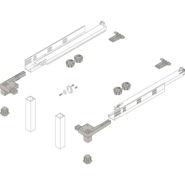 Blum - 5993665 - Space Step Grundanslutning för Tandembox | Legrabox | Movento | Tandem 460 mm