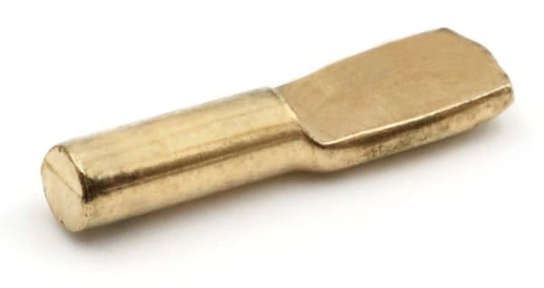 Fästfäste - monteringskloss - hörnkoppling Design61 Set med 20 mässingspläterade hyllstöd 5 mm