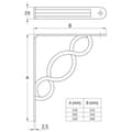 Miniatyrbild 3 av 5: Fixeringsvinkel - AMIG - 12364 - Stål - 200x150mm - Max belastning 180kg