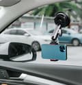 Pikkukuva 5 / 5: Valokuvausteline 360 insta360 go 3 GoPro Moottoripyörän Magic Handle Mount Imukuppikiinnitys