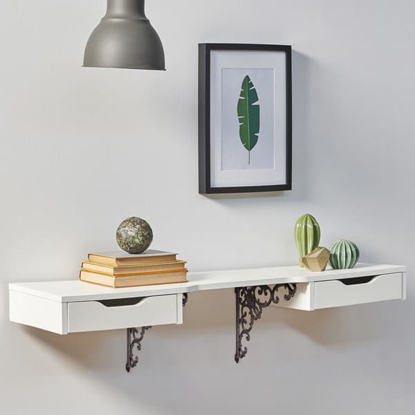 Hylla vinkel - 10032096-93 - Paket med 2 - Brun - Antik stil - Dekorativ