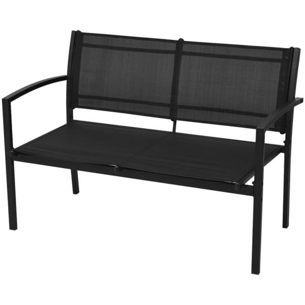 vidaXL Hagesofagruppe 4 deler aluminum textilene svart