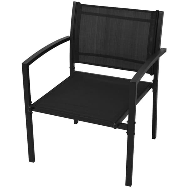 vidaXL Hagesofagruppe 4 deler aluminum textilene svart