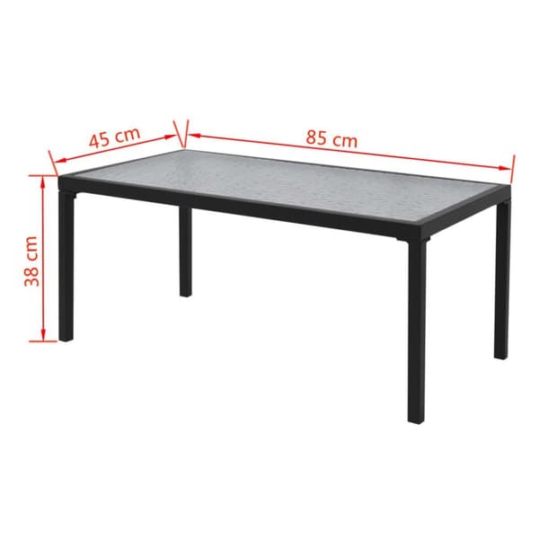 vidaXL Hagesofagruppe 4 deler aluminum textilene svart