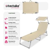 2 solsängar med soltak - beige