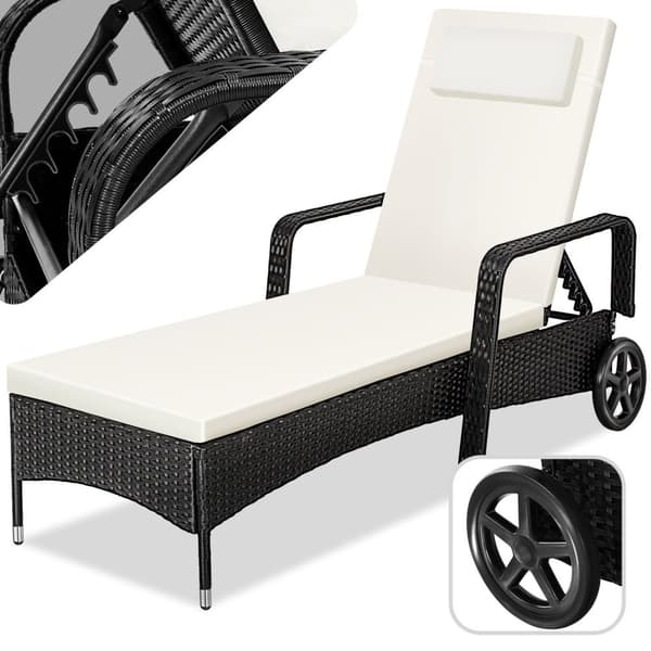 Polyrattan solseng - sort