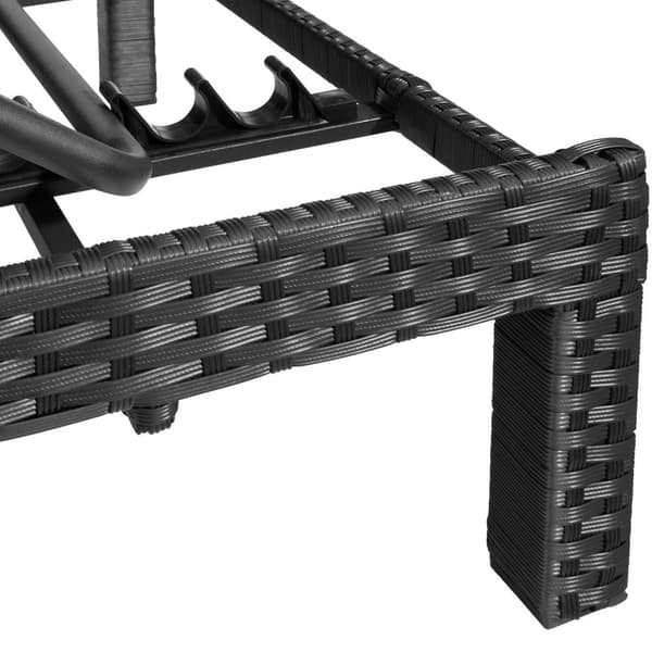 Polyrattan liggestol med hynder Sofia - sort