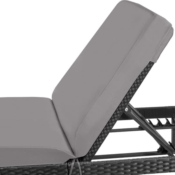Polyrattan liggestol med hynder Sofia - sort