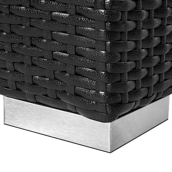 Sæt med liggestole + bord i polyrattan/aluminium - sort