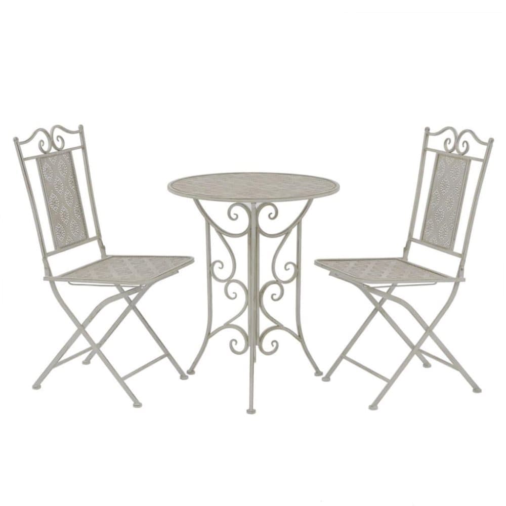 vidaXL 3-osainen Bistrosarja Teräs Harmaa