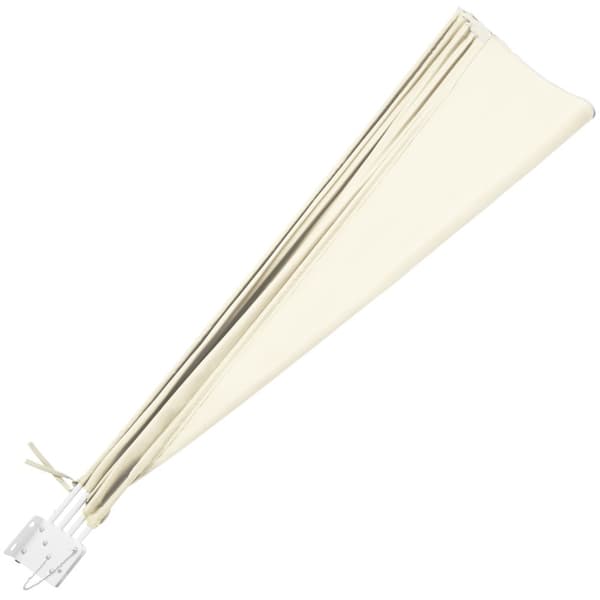 Balkongskärm vikbar med väggfäste 140x7,5x140cm - beige