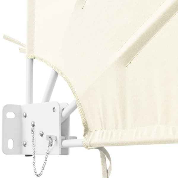 Balkongskärm vikbar med väggfäste 140x7,5x140cm - beige
