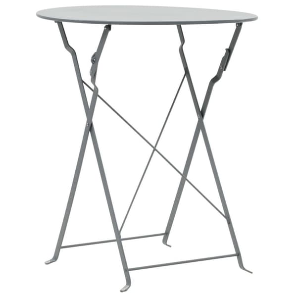 vidaXL 3-osainen Bistrosarja Teräs Harmaa
