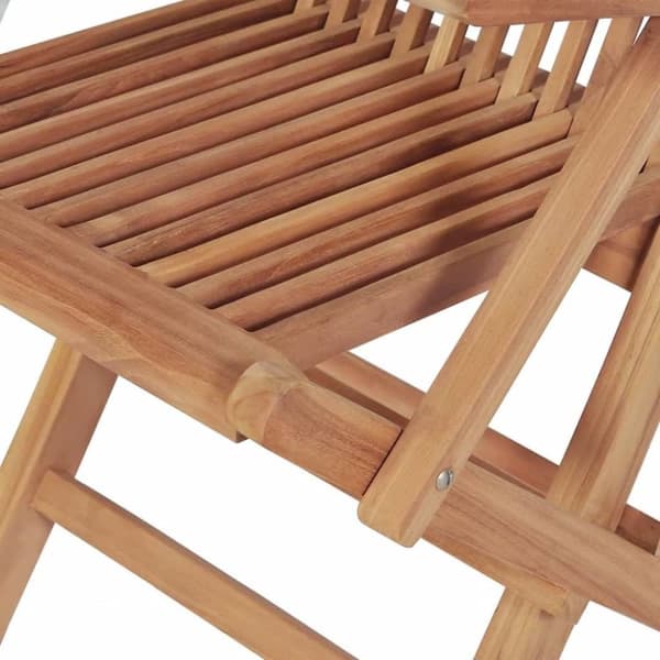 vidaXL Utendørs spisestue 5 deler heltre teak