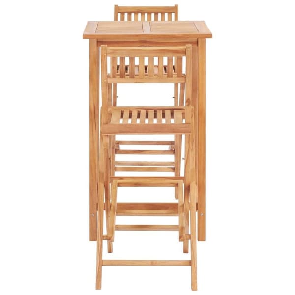 vidaXL Barsett 3 deler heltre teak