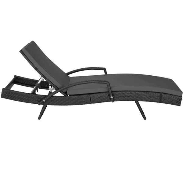 Polyrattan liggestol Océane - sort